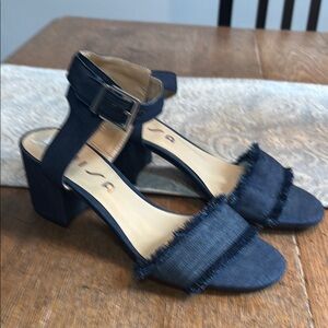 Unisa Blue Denim Ankle Strap Sandals